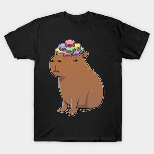 Capybara with Macaroons on its head T-Shirt